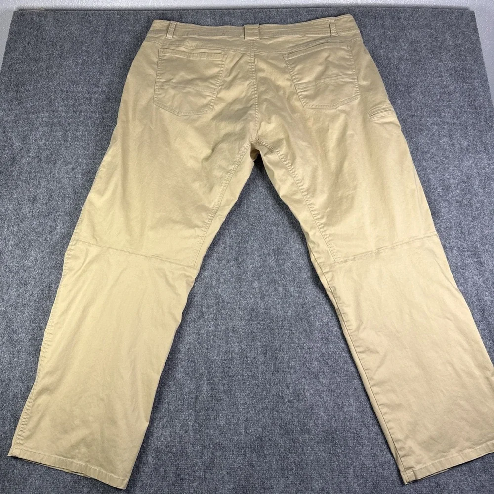Kuhl Slackr Pant Mens 42x32 Khaki Vintage Patina Dye Articulated Knee - Picture 2 of 9